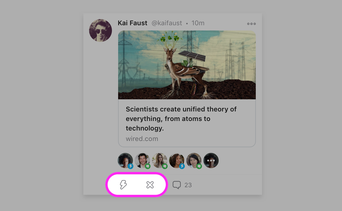 Screenshot of Boost and Bury reactions Screenshot of Boost and Bury reactions